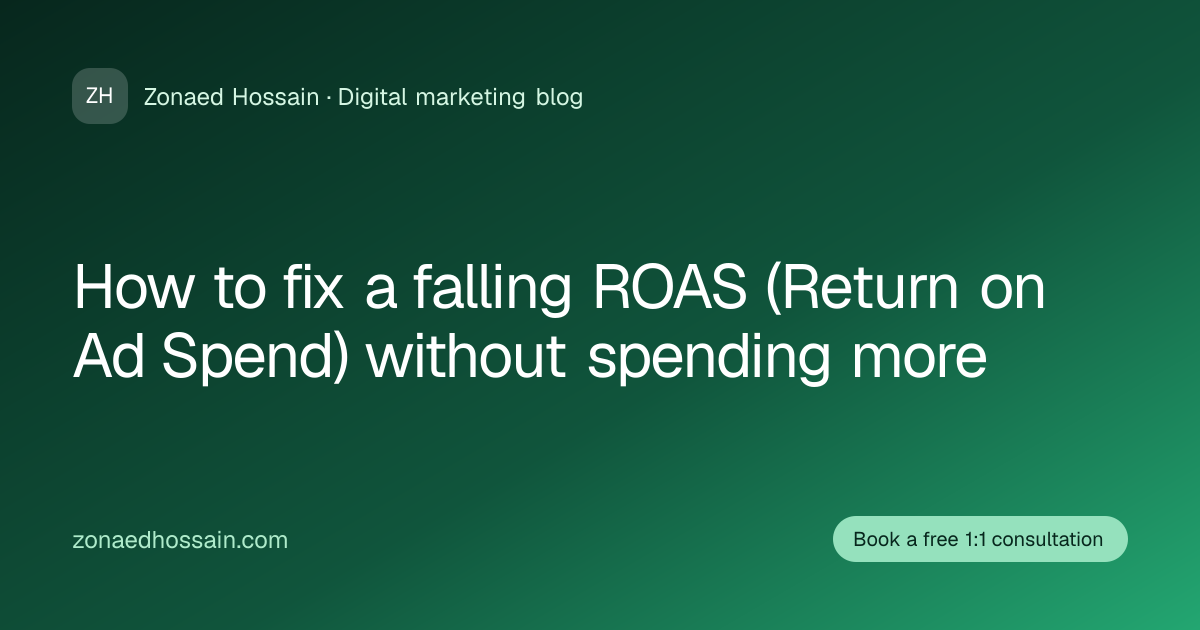 Banner for How to fix a falling ROAS without spending more