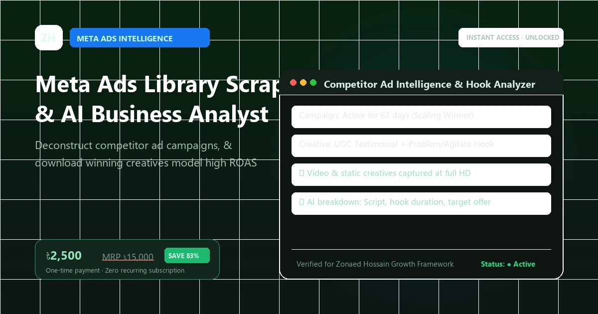 Facebook Ads Library Scraper & AI Business Analyst preview 1