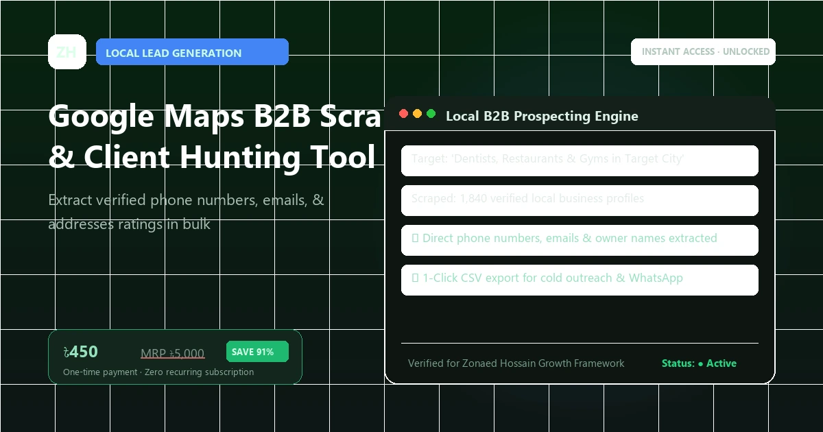 Google Maps B2B Lead Scraper and Client Hunting Engine